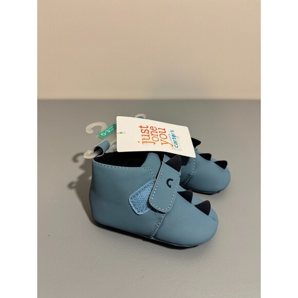 Carter's Toddlers Boy's Shoes Dinosaur Blue Size 0/3 Months - Picture 1 of 6